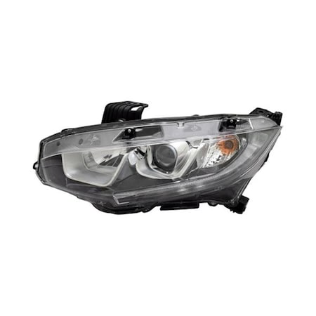 Tyc 20-9778-00-9 Non Touring Left Hand Head Light for 2016-2018 Honda Civic TYC20-9778-00-9